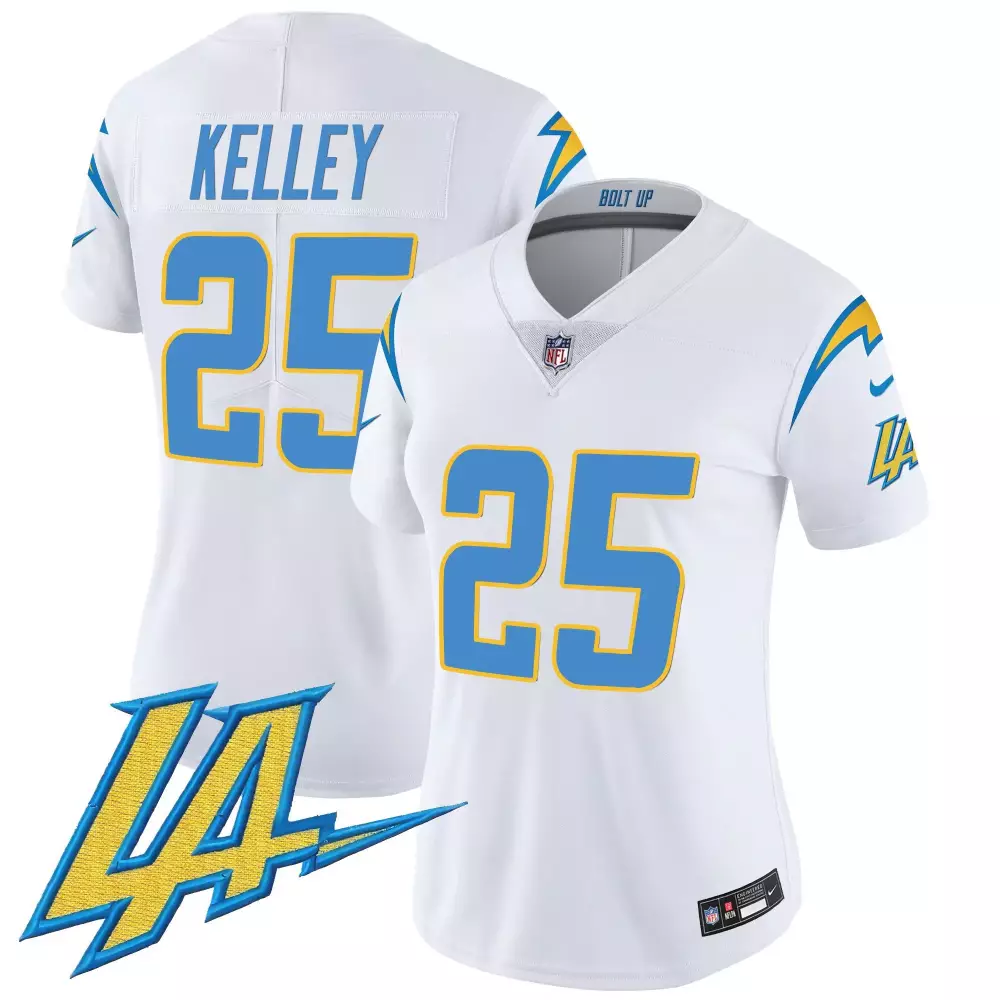 joshua kelley white mens los angeles chargers vapor limited jersey v2 all stitched