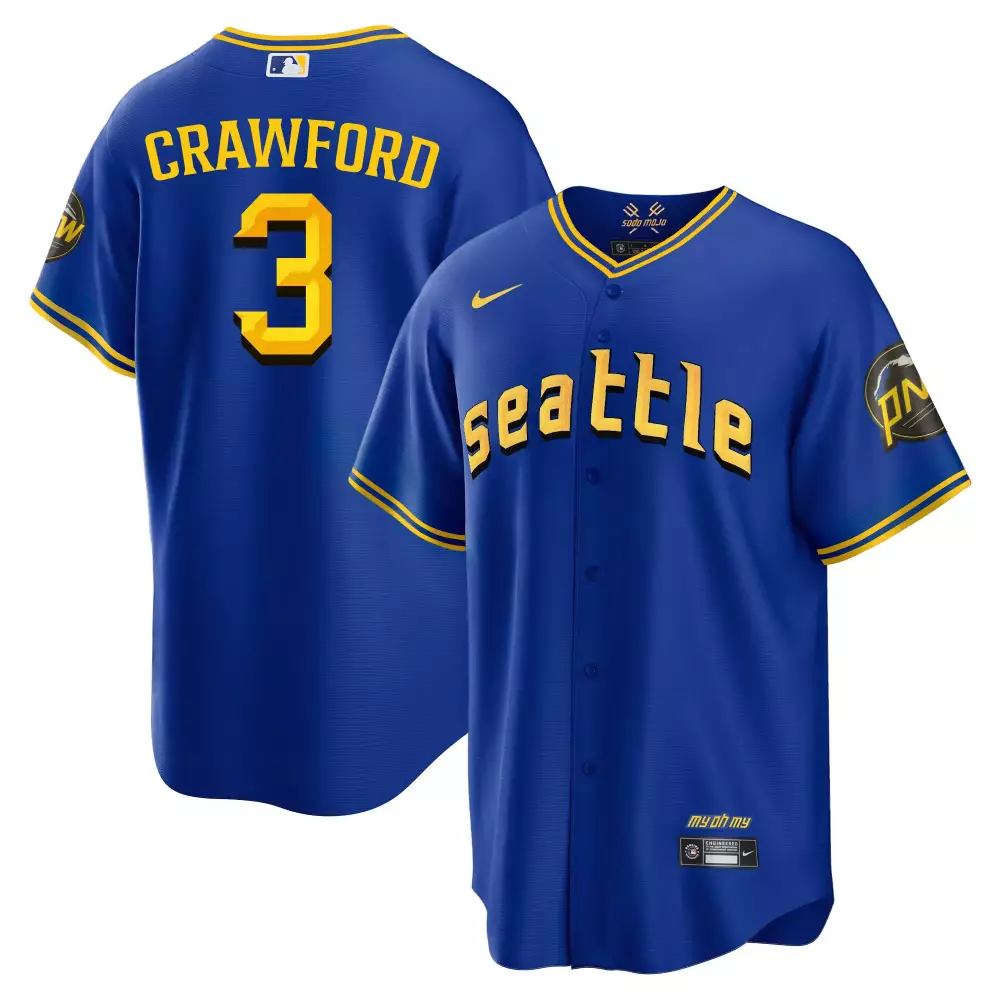 jp crawford cool royal mens seattle mariners 2023 city connect fan made collection jersey all stitched