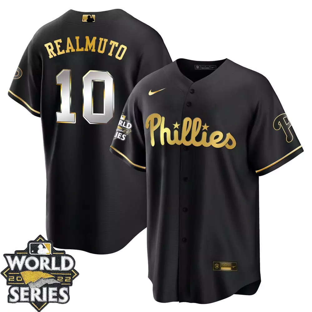 jt realmuto cool base mens philadelphia phillies gray road 2022 world series jersey all stitched