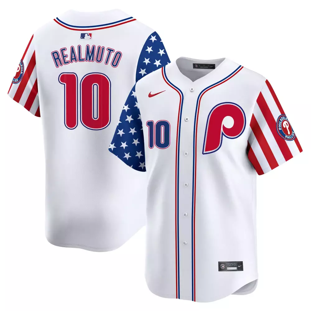 jt realmuto white alternate mens philadelphia phillies 2024 independence day vapor premier limited jersey all stitched
