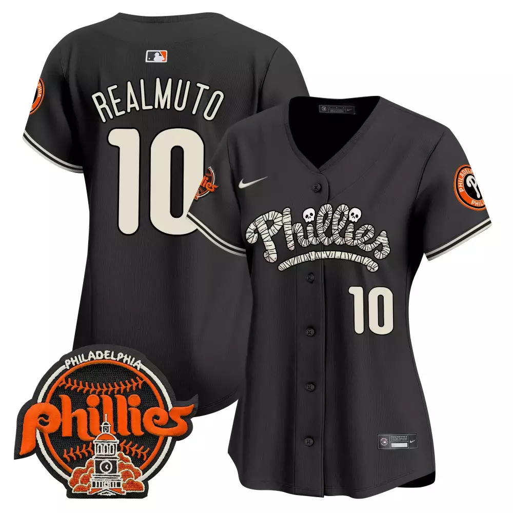 jtrealmuto black womens philadelphia phillies halloween vapor premier limited jersey all stitched