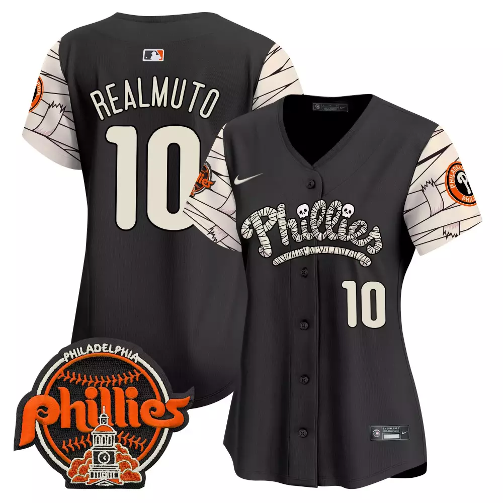 jtrealmuto black womens philadelphia phillies halloween vapor premier limited jersey all stitched