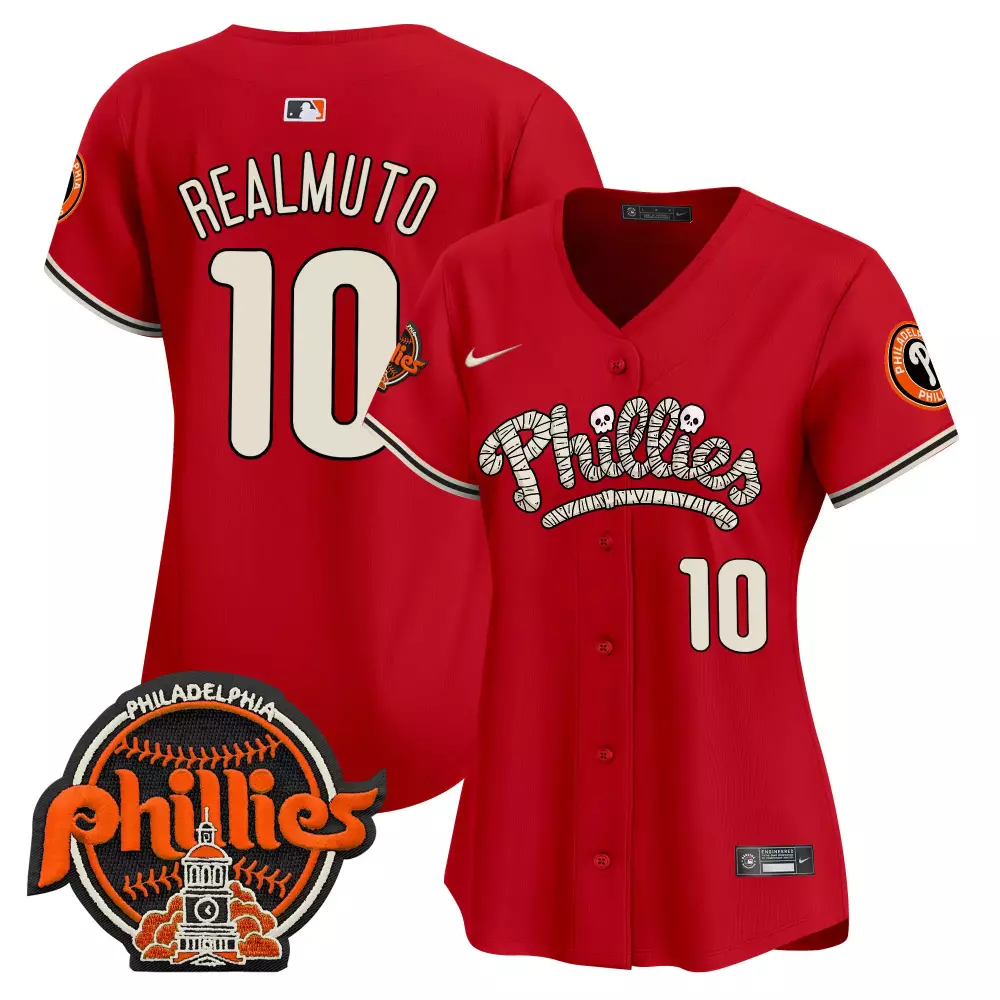 Realmuto Red Women's Phillies Halloween Vapor Premier Limited Jersey | Stitched Fan Gear | For Men, Women & Youth