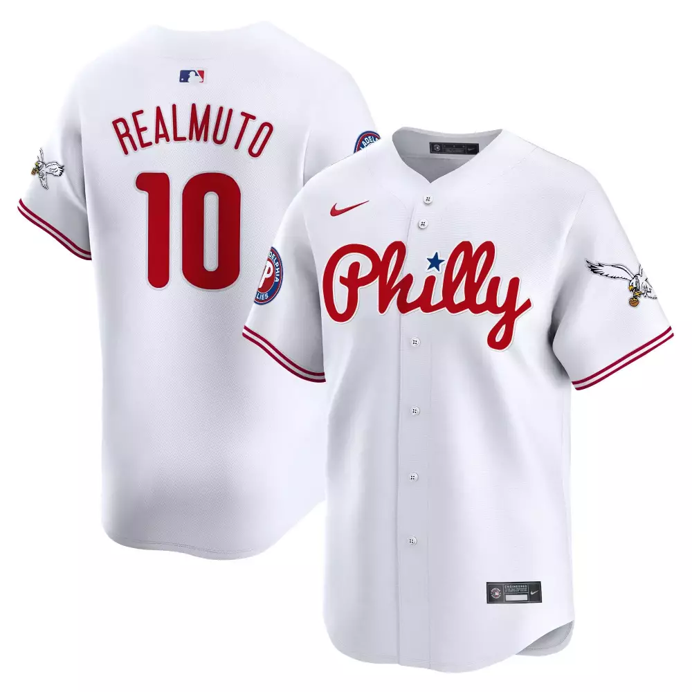 Realmuto White Men's Phillies Eagles Vapor Premier Limited Jersey | Stitched Fan Gear | For Men, Women & Youth