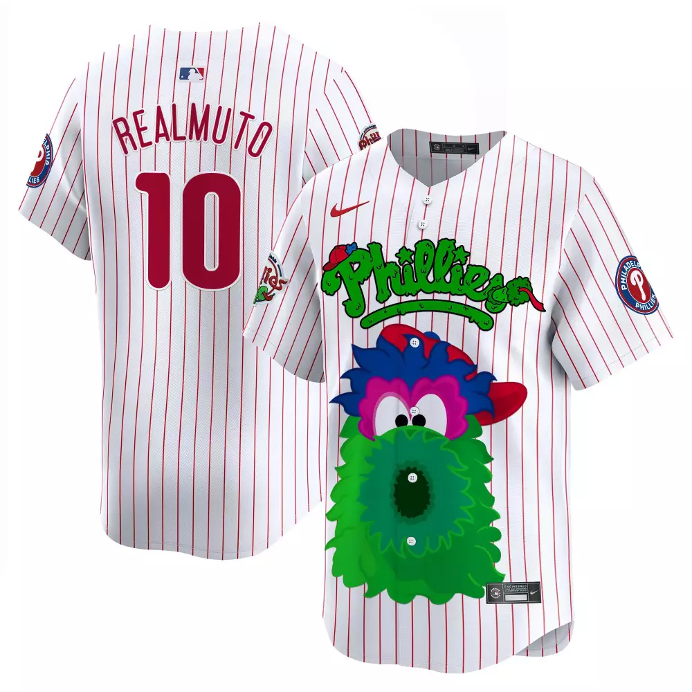 jtrealmuto white pinstripe unisex philadelphia phillies phanatic vapor premier limited jersey v2 printed