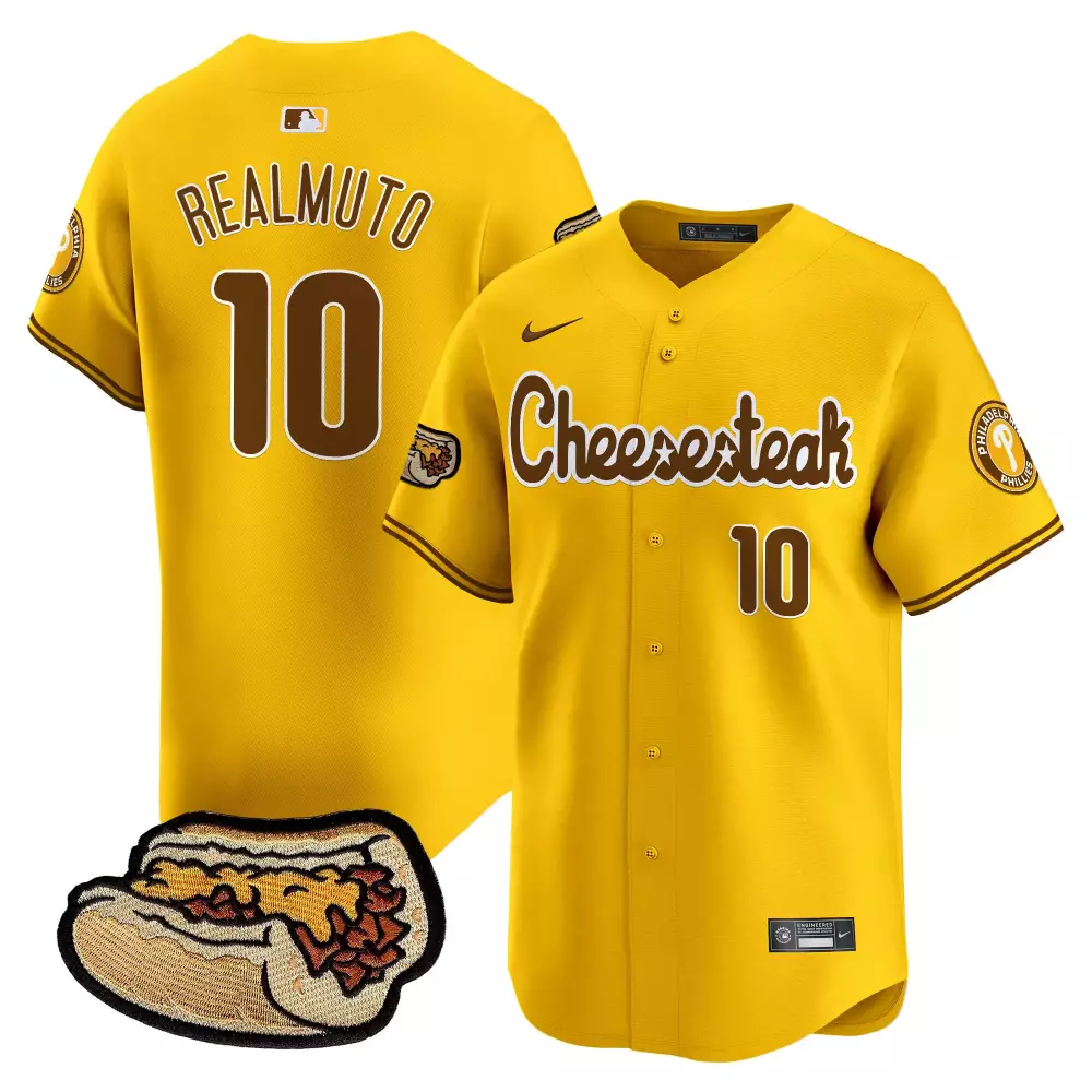 Realmuto Phillies Cheesesteak Vapor Premier Jersey | Limited Edition Stitched Fan Gear | For Men, Women & Youth
