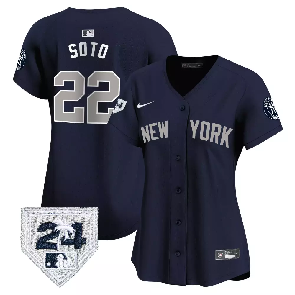 Juan Soto Women's New York Yankees 2024 Spring Training Patch Vapor Premier Limited Jersey V2 | All Stitched | For Women & Youth