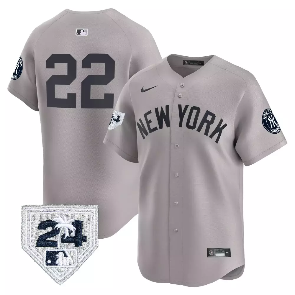 Juan Soto New York Yankees Spring Training 2024 Gray Vapor Premier Limited Jersey V2 | Stitched Fan Gear for Men, Women & Youth