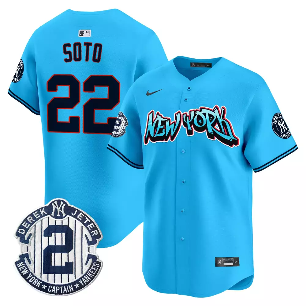 juan soto light blue mens new york yankees dragon ball son goku vapor premier limited jersey printed