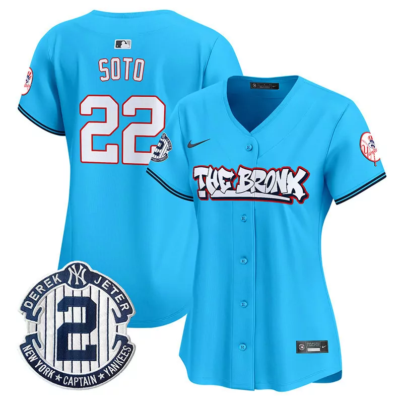 juan soto light blue womens new york yankees the bronx graffiti vapor premier limited jersey v2 all stitched