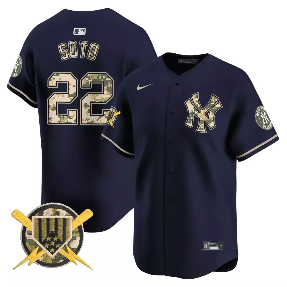 juan soto navy mens new york yankees armed forces day vapor premier limited jersey all stitched