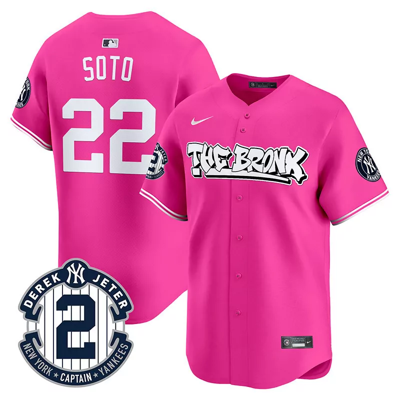juan soto pink mens new york yankees big pun vapor premier limited jersey all stitched