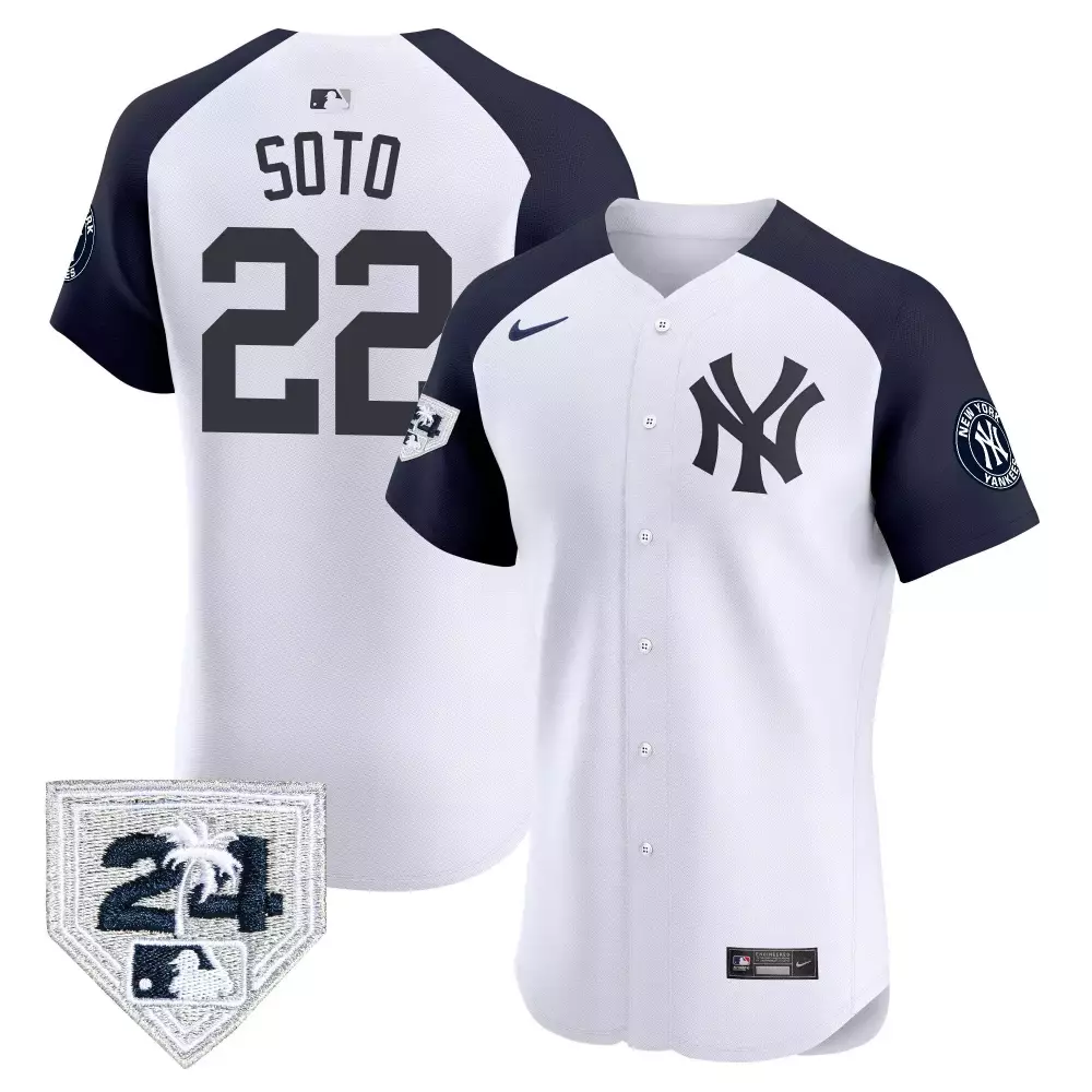 juan soto white alternate mens new york yankees 2024 jackie robinson patch vapor premier limited jersey all stitched
