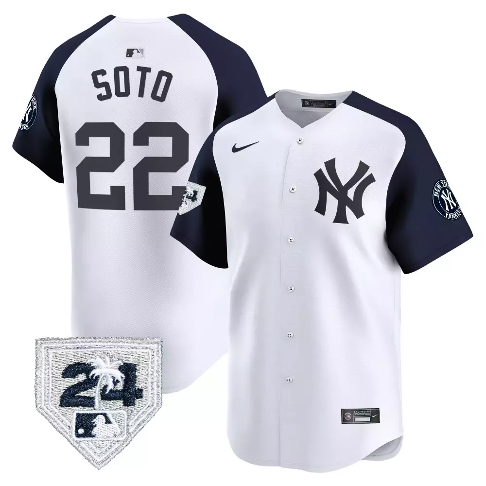 juan soto white alternate mens new york yankees 2024 jackie robinson patch vapor premier limited jersey all stitched