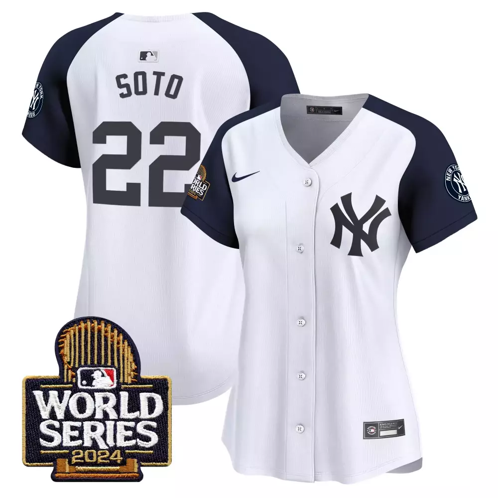 juan soto white alternate womens new york yankees 2024 spring training patch vapor premier limited jersey v6 all stitche