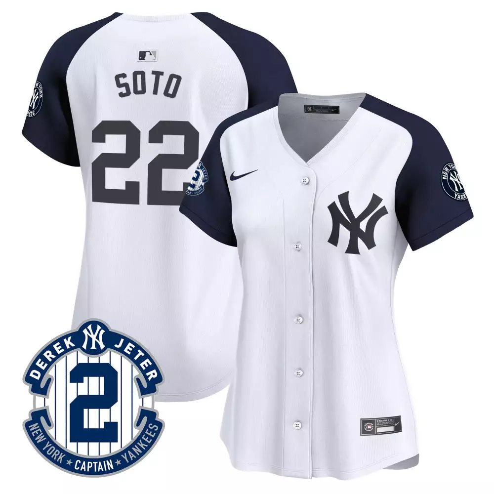 juan soto white alternate womens new york yankees 2024 spring training patch vapor premier limited jersey v6 all stitche