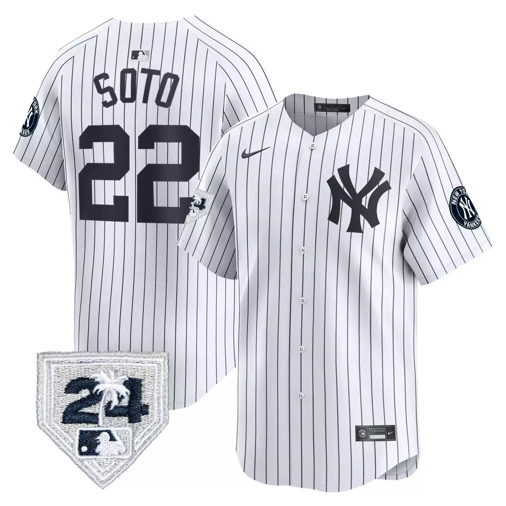 juan soto white mens new york yankees 2024 spring training patch vapor premier limited jersey v3 all stitched