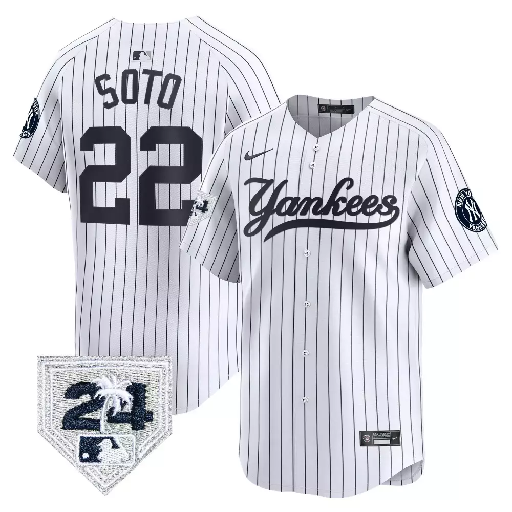 juan soto white mens new york yankees 2024 spring training patch vapor premier limited jersey v3 all stitched