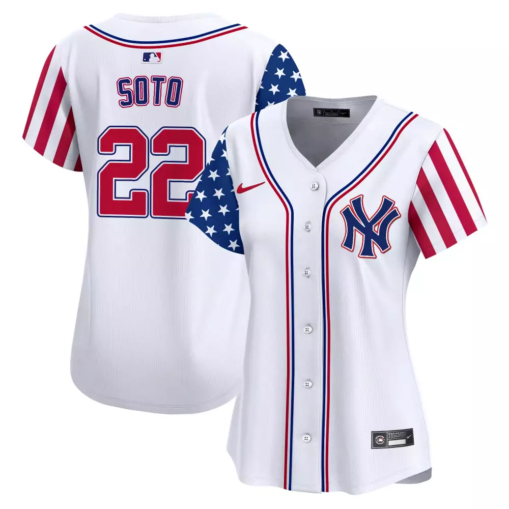 juan soto white womens new york yankees 2024 fourth of july vapor premier limited jersey v7 all stitched