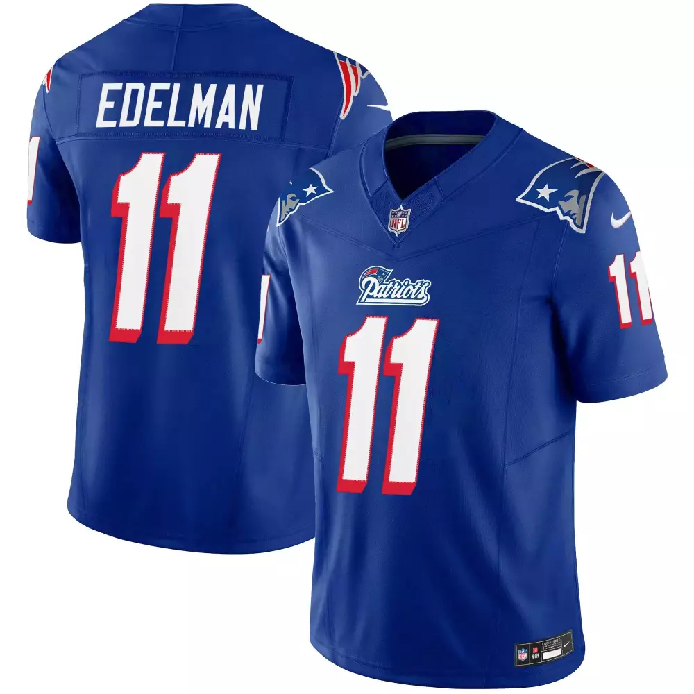 julian edelman royal youths new england patriots 1996 throwback limited vapor jersey all stitched