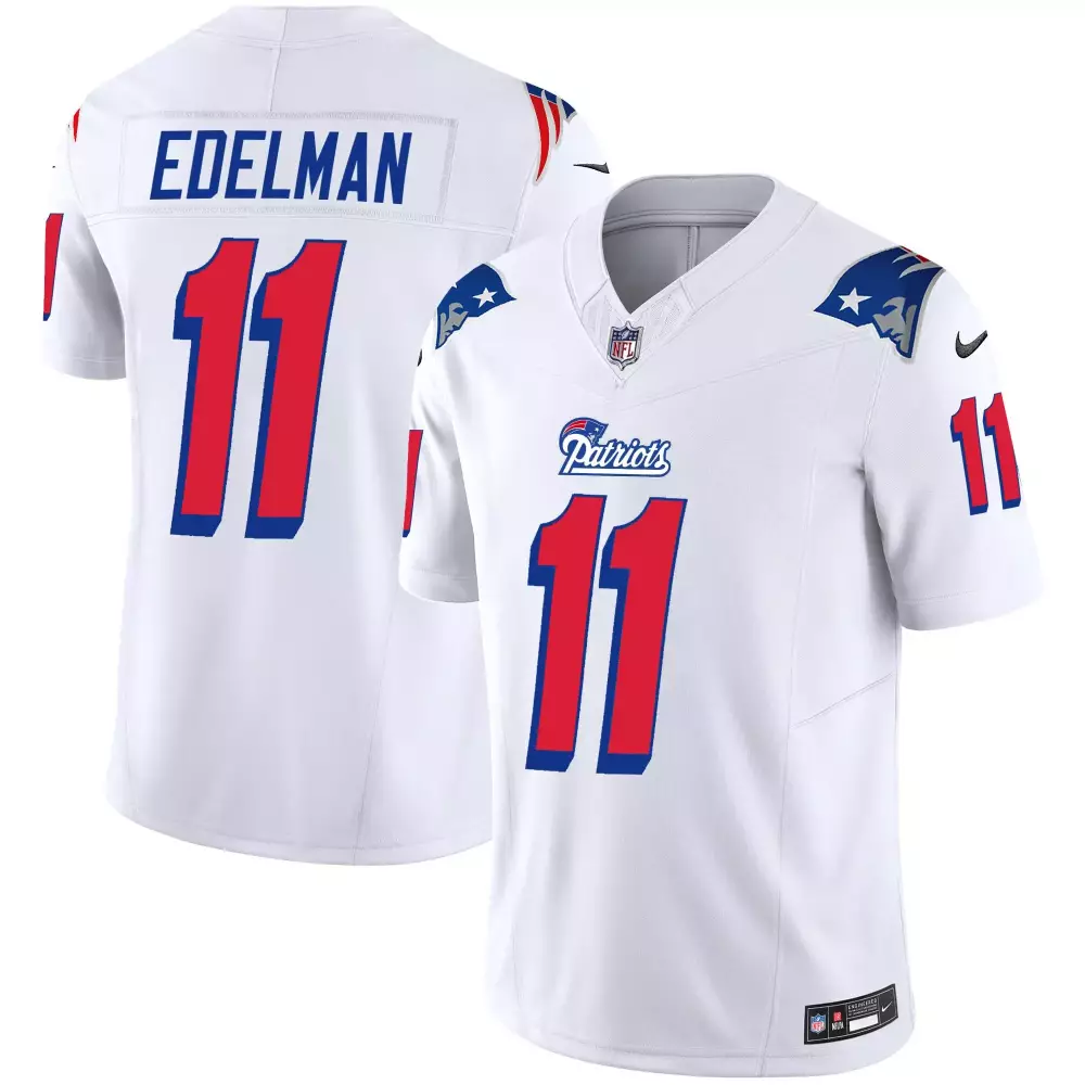 julian edelman white youths new england patriots 1996 throwback limited vapor jersey all stitched