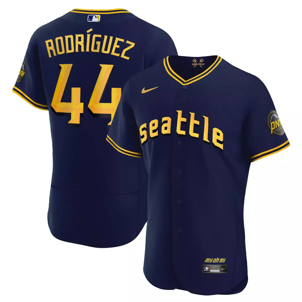 julio rodriguez flex base mens seattle mariners 2023 city connect fan made edition jersey all stitched