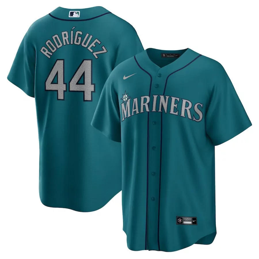 julio rodriguez men seattle mariners cool base jersey aqua all stitched