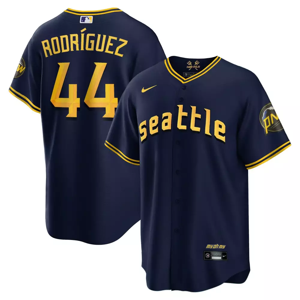 julio rodriguez navy mens seattle mariners city connect cool base jersey all stitched