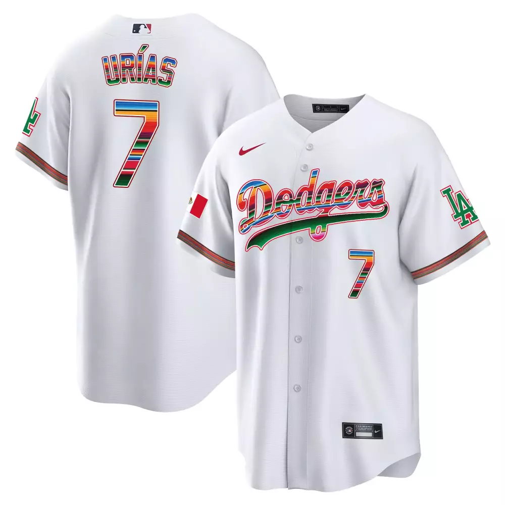 julio urias white mens los angeles dodgers mexico california patch vapor premier sleeveless jersey all stitched