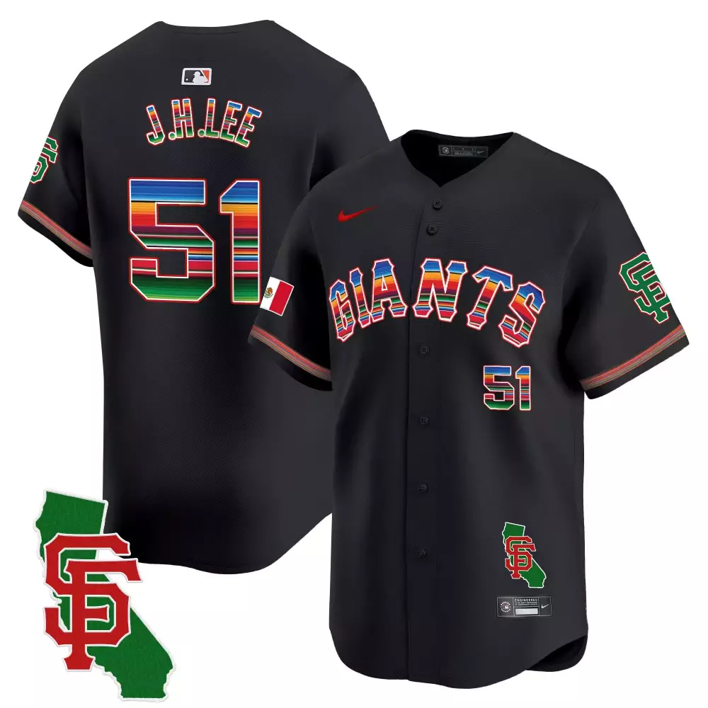 jung hoo lee black mens san francisco giants mexico california patch vapor premier limited jersey all stitched