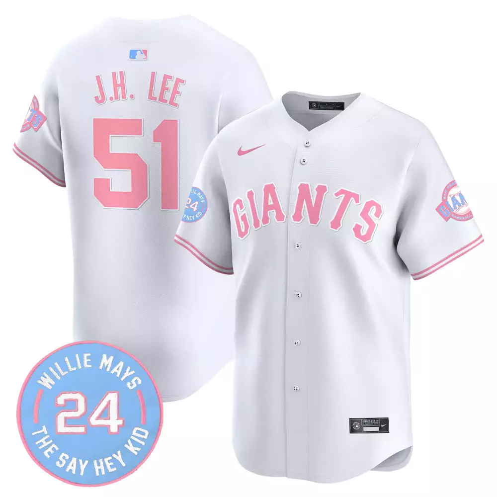 jung hoo lee white gold womens san francisco giants 2024 willie mays patch vapor premier limited jersey v4 all stitched