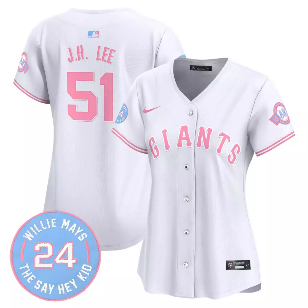 jung hoo lee white womens unisex san francisco giants bubblegum pink vapor premier limited jersey all stitched