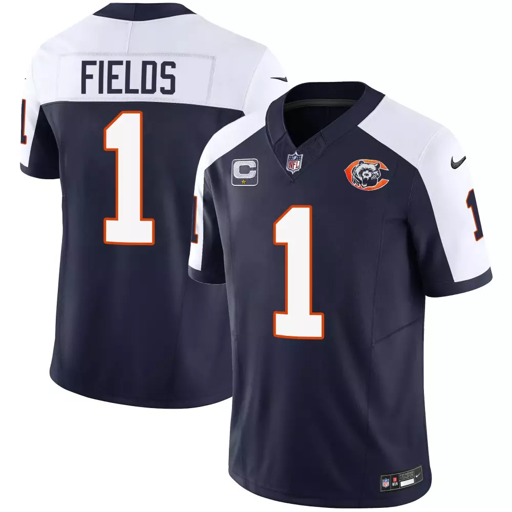 Justin Fields Alternate Men's Chicago Bears Throwback Vapor Jersey | All Stitched | Fan Gear | For Men, Women & Youth