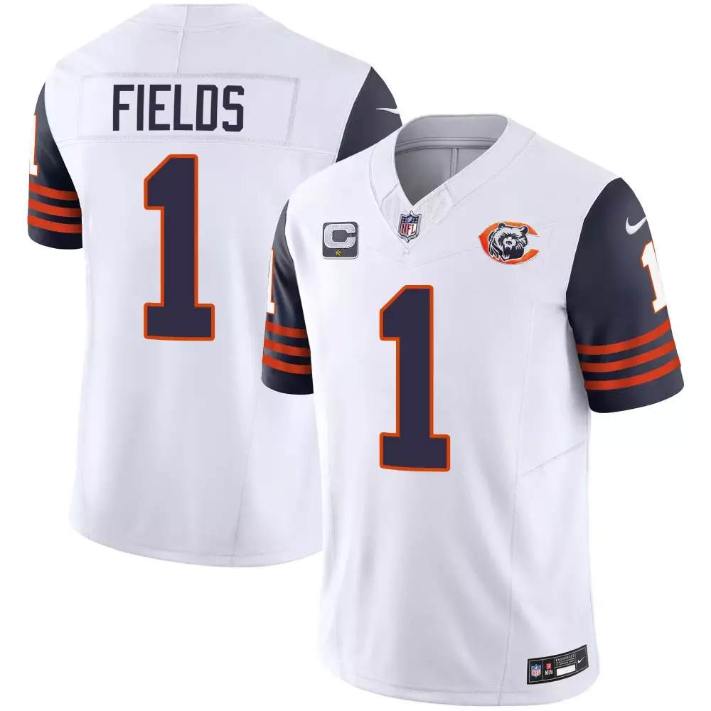 Justin Fields Chicago Bears Throwback Vapor Jersey | Navy Stitched Style | Limited Edition for Youth | For Men, Women & Youth