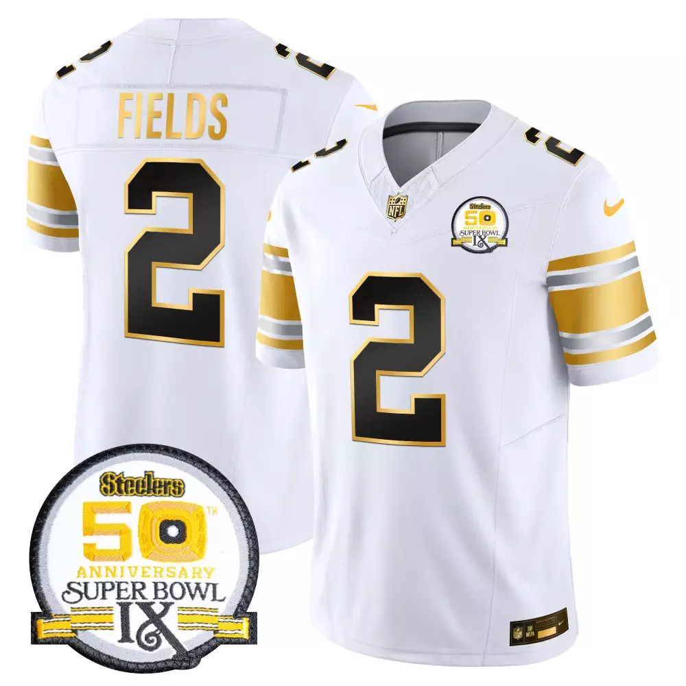 Justin Fields Pittsburgh Steelers 2024 Vapor Limited Jersey with Est 1933 Patch | Stitched Fan Gear for Men, Women & Youth