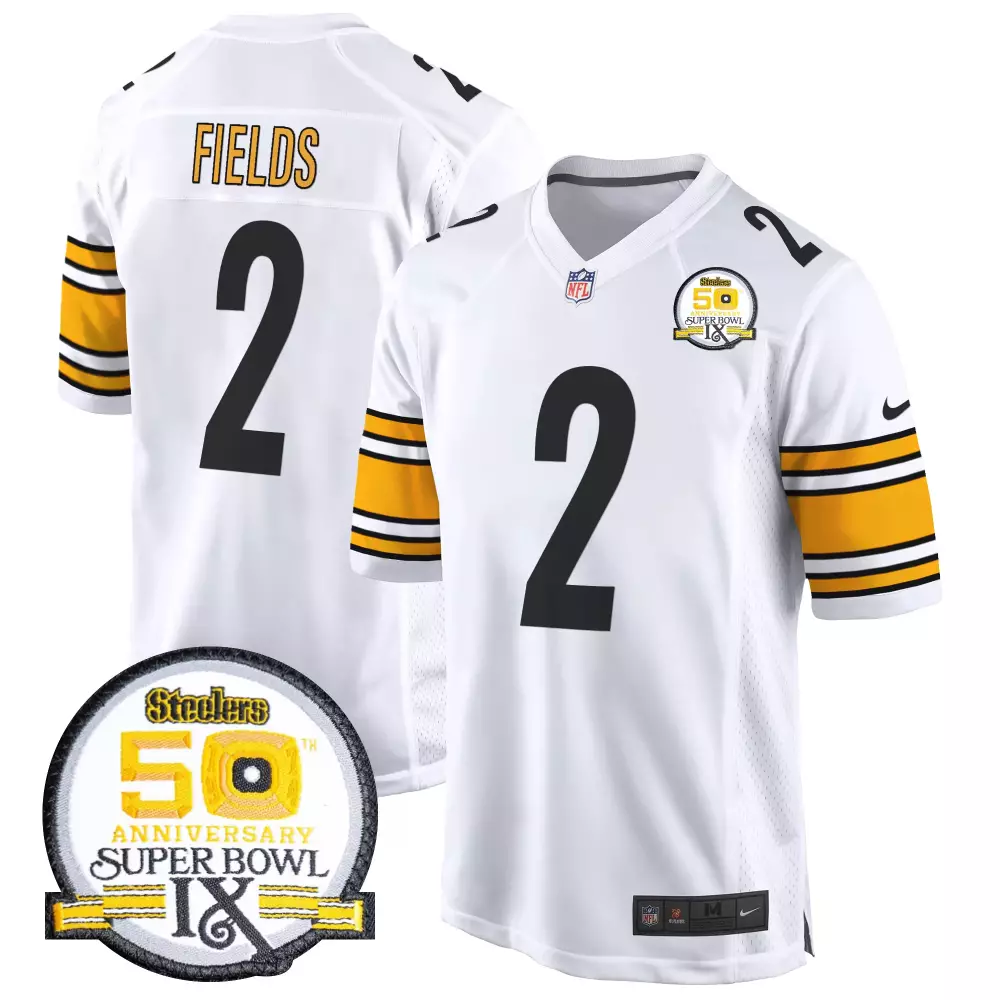 Justin Fields Pittsburgh Steelers 2024 Vapor Limited Jersey with Est 1933 Patch | Stitched Fan Gear for Men, Women & Youth
