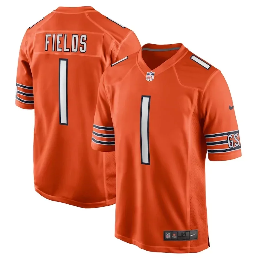 justin fields youth mens justin fields chicago bears game jersey all stitched