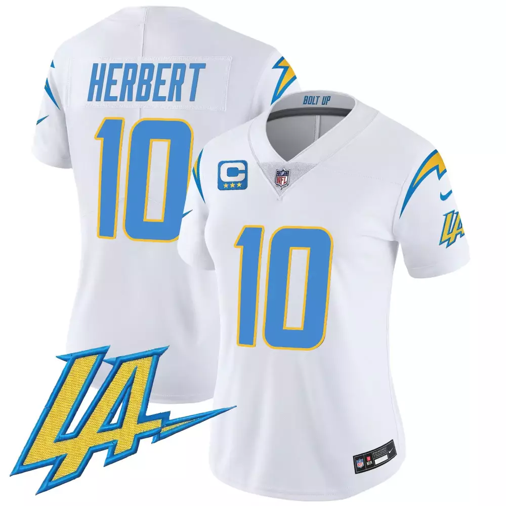 justin herbert royal womens los angeles chargers vapor limited jersey v2 all stitched