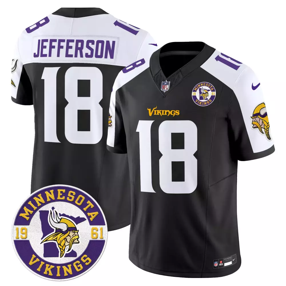 Justin Jefferson 2024 Black Alternate Vikings Vapor Limited Jersey | Stitched | For Men, Women & Youth | Game Day Fan Gear