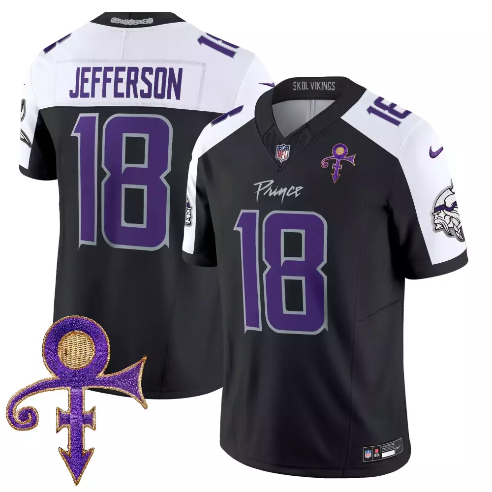 justin jefferson alternate womens vikings 2024 winter warrior skol patch gold vapor limited jersey all stitched