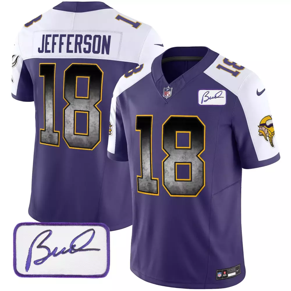 Justin Jefferson Minnesota Vikings Men's Purple Alternate 2024 Bud Grant Arch Smoke Vapor Jersey | For Men, Women & Youth
