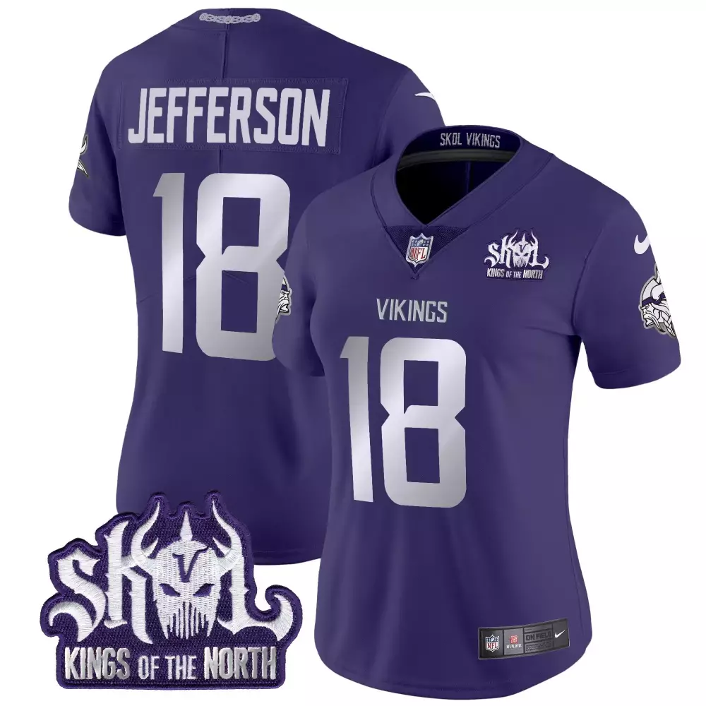 justin jefferson purple mens vikings nordic pattern vapor limited jersey all stitched