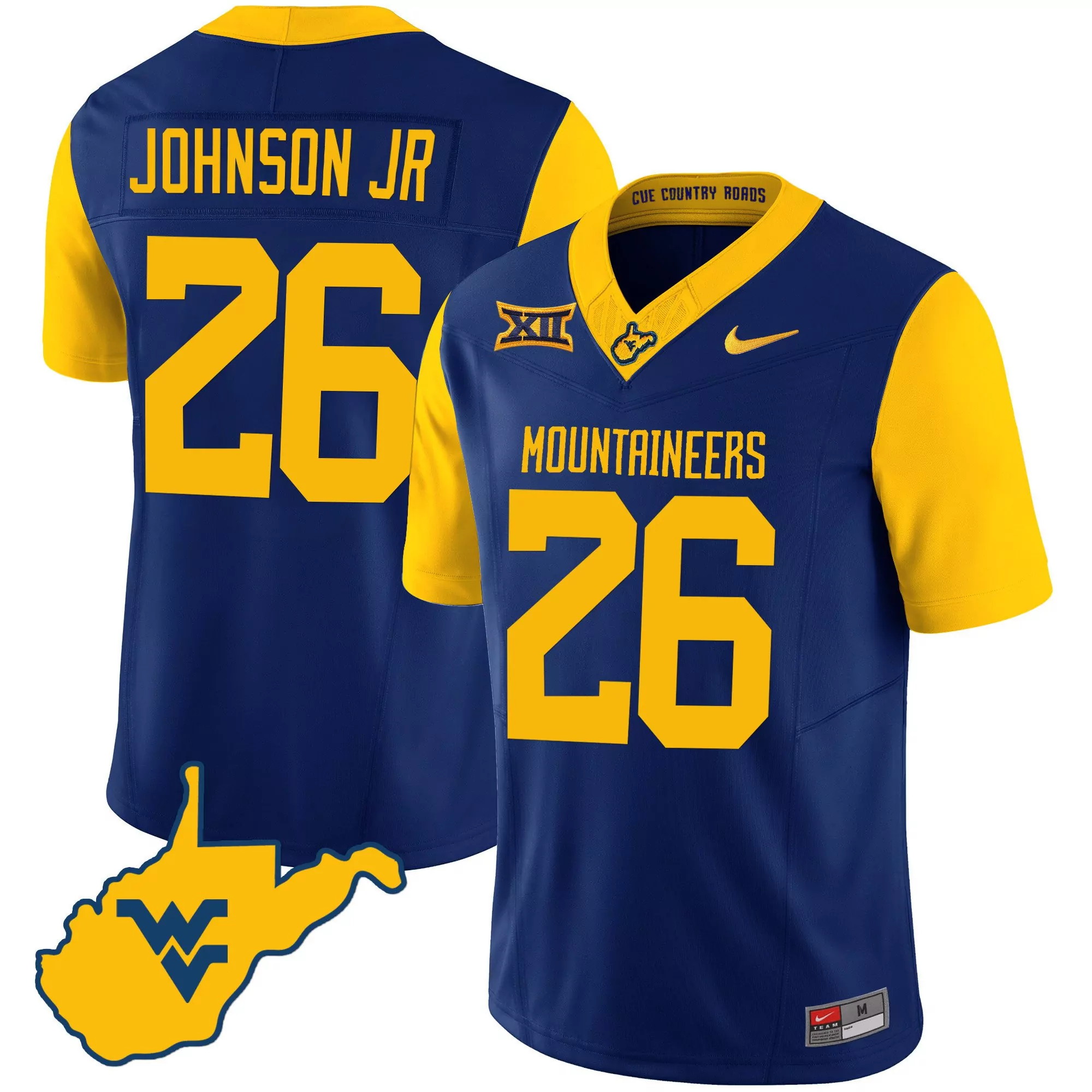 jt daniels white gold mens west virginia mountaineers black limited gold vapor jersey all stitched
