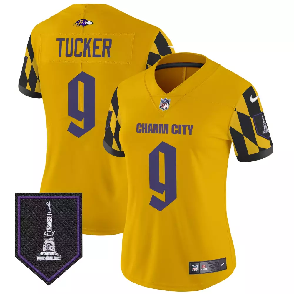 Justin Tucker Baltimore Ravens Women's City Edition Jersey | Black Stitched | Limited Edition Fan Gear | For Men, Women & Youth