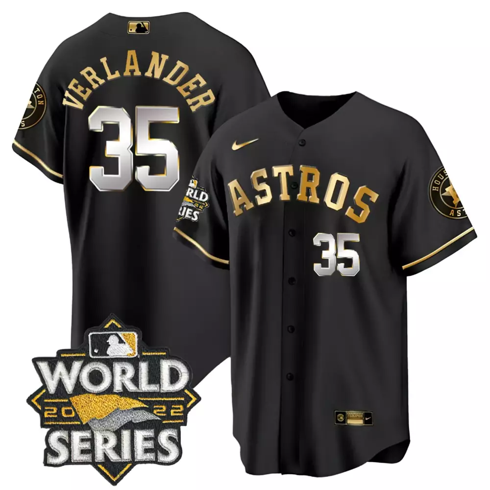 Justin Verlander Houston Astros 2022 World Series Player Jersey | White | Youths All Stitched Limited Edition | For Men, Women & Youth
