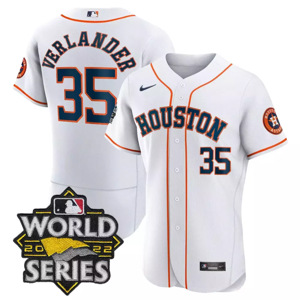 Justin Verlander Houston Astros World Series Classic Jersey | Black Gold Trim All Stitched | Fan Gear for Men, Women & Youth