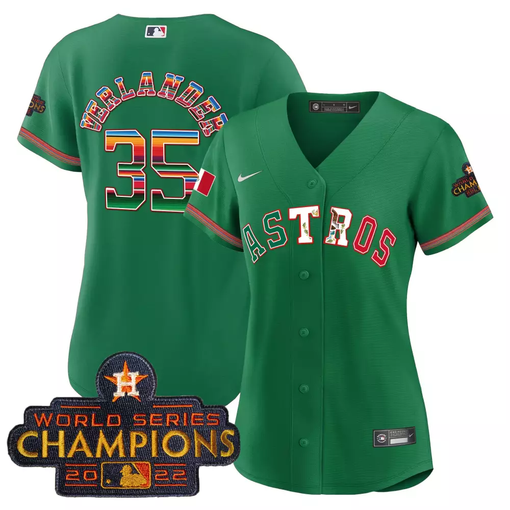 Justin Verlander Houston Astros 2025 Green Women's Cactus Jack Patch Vapor Premier Limited Jersey | Stitched V11 Style | Fan Gear for Women