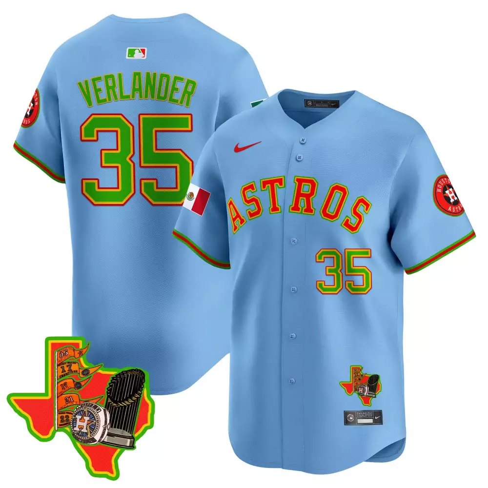 justin verlander light blue mens houston astros love street texans patch vapor premier limited jersey all stitched