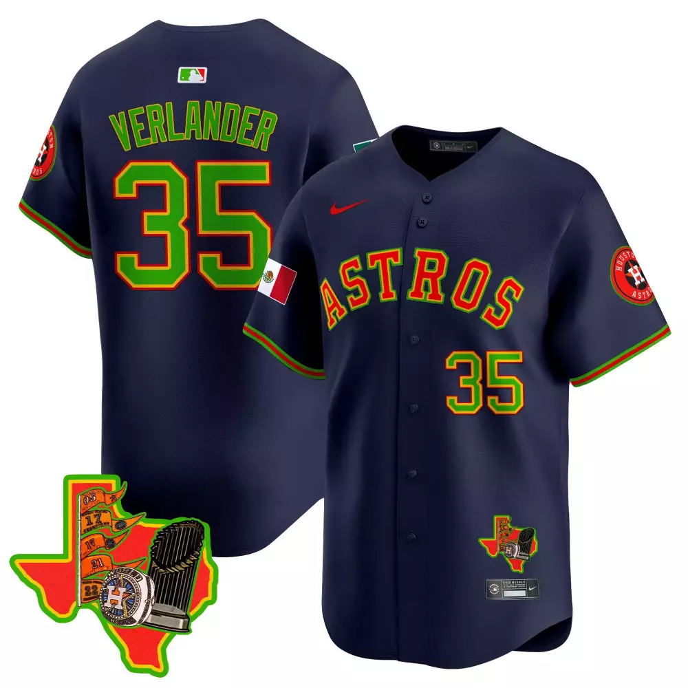justin verlander navy mens houston astros the loteria vapor premier limited jersey all stitched