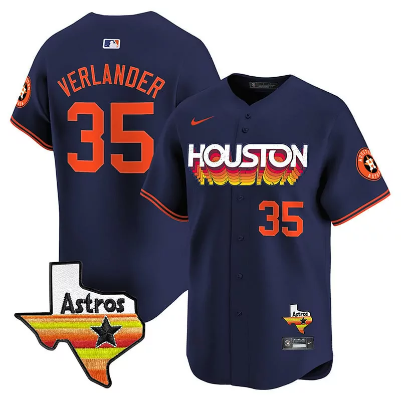 justin verlander navy mens houston astros the loteria vapor premier limited jersey all stitched